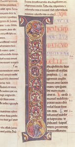 Ms 2 fol.175 t.2 Evangelium svatého Marka, z Bible kláštera Saint-Andre aux-Bois od French School