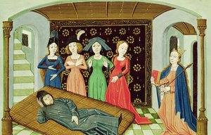 Ms 3045 f.3 Boethius, Filosofie a múzy, z The Consolation of Philosophy od French School