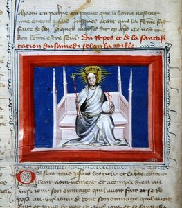Ms 314 Bůh ve velebnosti, z Bible des Grands Augustins od French School