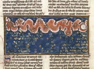 Planety Ms 320 Fol.192r, z „De Natura rerum“ od Thomase van Cantimpre (1201-72) (vellum) od French School
