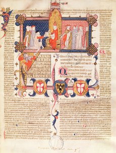 Paní 371 f.1 Jean Andre představuje své dílo papeži Klementovi V. (asi 1260-1314) od French School