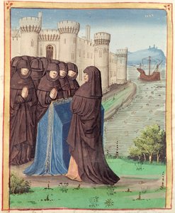 Ms 493 fol. 142 Didos Funeral, z The Aeneid od Virgilia s komentářem Servia, 1469 od French School