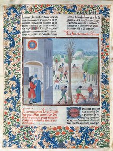 Ms 5064 f.299v Povolání pro každý měsíc v roce, ilustrace z Le Livre des Prouffitz Champestres od Pietra de Crescenzi (1230-132021) od French School