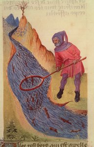 Ms 59 fol.3r Fisherman, z Grand Herbier od French School