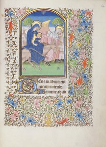 Ms 69 f.64r Let Svaté Rodiny, z Besancon Book of Hours od French School