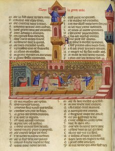 Ms 782 Stavba Tróje, ilustrace z knihy Le Roman de Troie od Benoita de St. Marc od French School