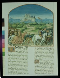 Paní Fr 91 Fol.81v Page z Příběhu Merlina od Roberta de Borona, kolem 1482-89 od French School
