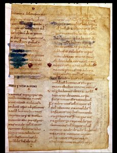 Paní Lat 12832 Fol.A Inventář vlastnictví karolínského majetku, z polyptychu opata Irminona ze Saint-Germain-des-Pres od French School