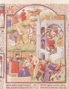 Ms Lat 17294 Fol.515v Scény ze života svatého Jakuba Velikého († 44) z Breviáře vévody z Bedfordu, kolem 1424-35 od French School