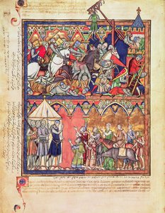 Ms M 638 f.10v Jozue, z Morganovy obrázkové bible, asi 1244-54 od French School