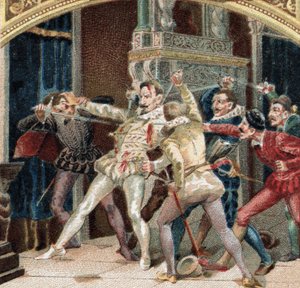 Vražda vévody z Guise (Henry I Lotrinský, známý jako Balafre od French School