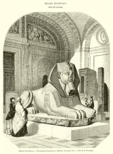 Muzeum Louvre, Egyptské památky, Sfinga z růžové žuly (rytina) od French School