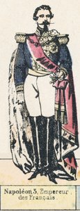 Napoleon 3, císař Francouzů (barevná rytina) od French School