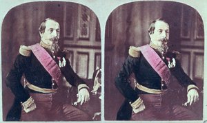 Napoleon III (1808-73), kolem 1860, barevná stereoskopická fotografie pořízená v letech 1860 až 1870 od French School
