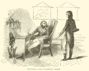 Napoleon a prezident Aubry (rytina) od French School