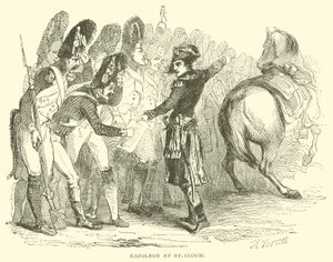 Napoleon v St Cloud (rytina) od French School