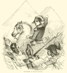 Napoleon u pyramid (rytina) od French School