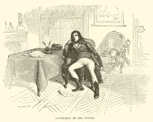 Napoleon ve své pracovně (rytina) od French School