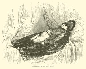 Napoleon ležící ve státě (rytina) od French School