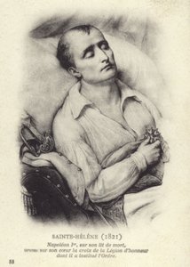 Napoleon na smrtelné posteli od French School