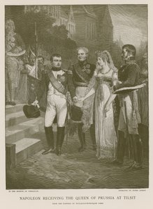 Napoleon přijímá pruskou královnu v Tilsitu od French School