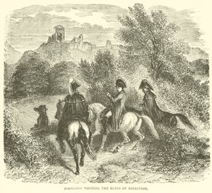 Napoleon na návštěvě ruin Dierstein (rytina) od French School