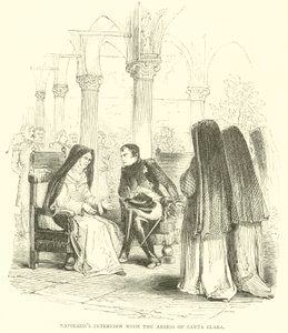 Napoleonův rozhovor s abatyší Santa Clara (rytina) od French School