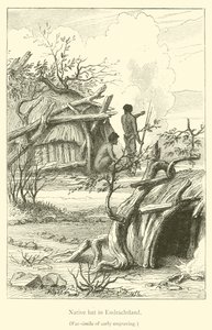 Rodná chata v Endrachtlandu (rytina) od French School