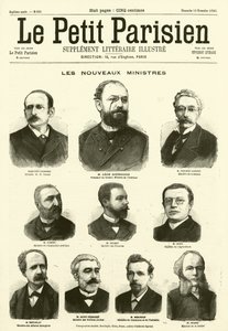 Noví ministři francouzské vlády (rytina) od French School