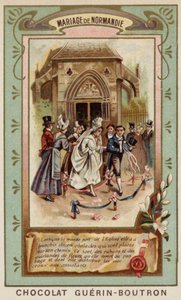 Svatba v Normandii (chromolitho) od French School