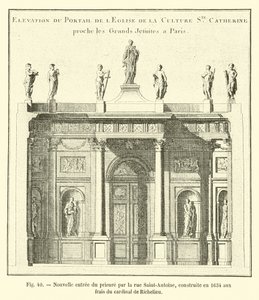Nový vchod do převorky od rue Saint-Antoine, postavený v roce 1634 na náklady kardinála de Richelieu od French School