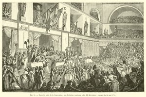 Nový kongresový sál v Tuileries, bývalá strojovna, 20. května 1795 od French School