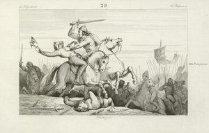 Odo, král Západní Francie, bojuje s Vikingy