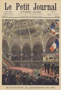Zahájení výstavy Universelle z roku 1900 v Paříži (barevné lito) od French School
