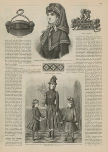 Stránka z La Mode Illustree, 1885 od French School