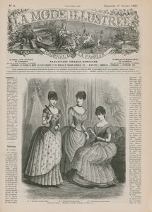 Stránka z La Mode Illustree, 1885 od French School