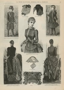 Stránka z La Mode Illustree, 1885 od French School