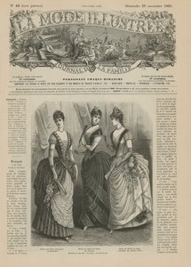 Stránka z La Mode Illustree, 1885 od French School