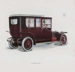 Stránka z katalogu Panhard & Levassor (barevné lito) od French School