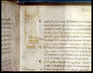 Stránka z „Rejstříku Rady parlamentu Paříže“ zobrazující Johanku z Arku (asi 1412-31) od French School