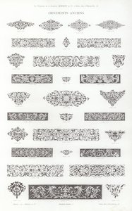 Stránka z typografických vinět (rytina) od French School