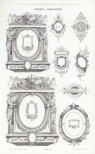 Stránka z typografických vinět (rytina) od French School