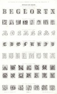 Stránka z typografických vinět (rytina) od French School