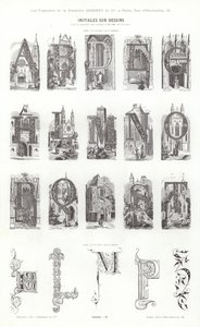 Stránka z typografických vinět (rytina) od French School