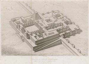 Palác Sargon Khorsabad od French School