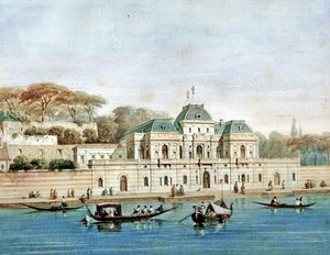 Palác francouzského velvyslance v Konstantinopoli (barevné lito) od French School