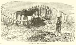 Palisády v Drážďanech (rytina) od French School