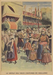 Přehlídka tradičních krojů v Nizozemsku (barva litho) od French School