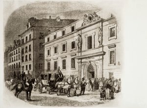 Pařížská konzervatoř ve 30. letech 19. století (rytina) od French School