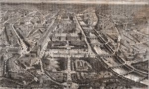 Paříž při pohledu z Arc de Triomphe de l